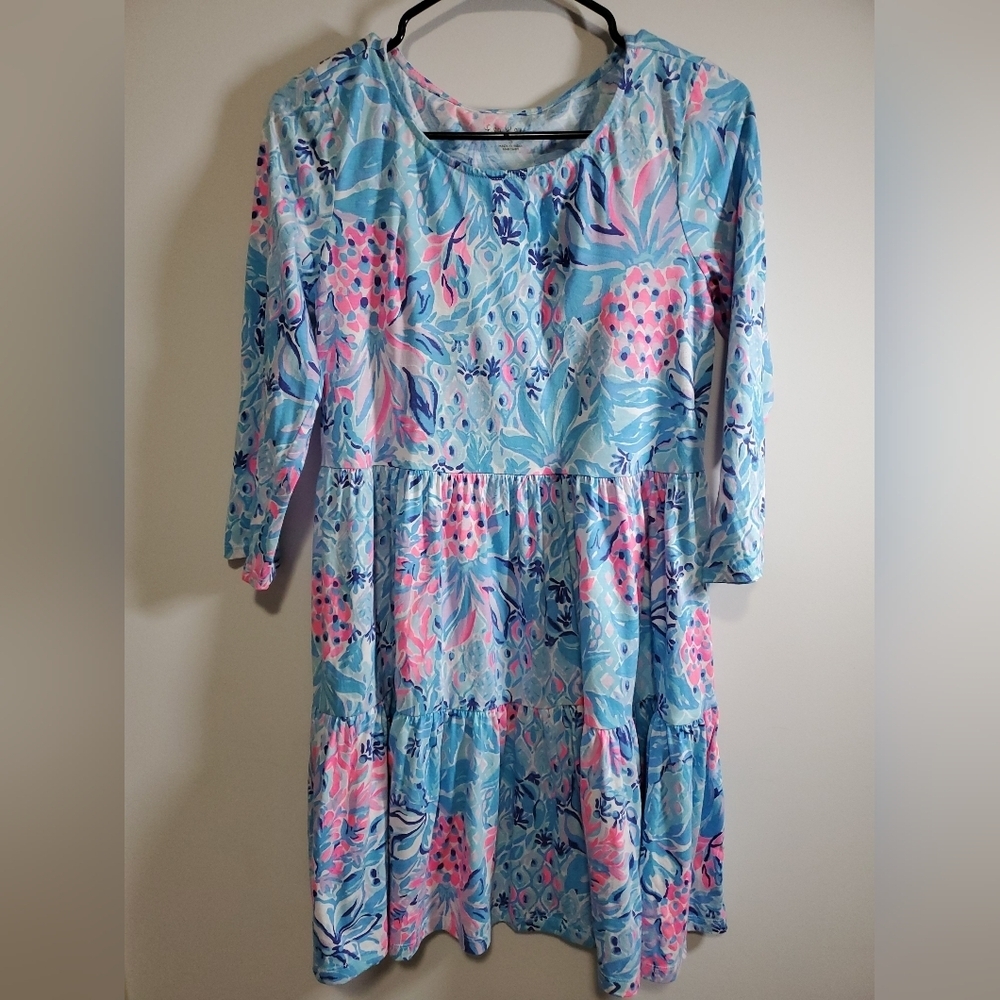 Lilly Pulitzer Blue and Pink Dress Size Women's Small